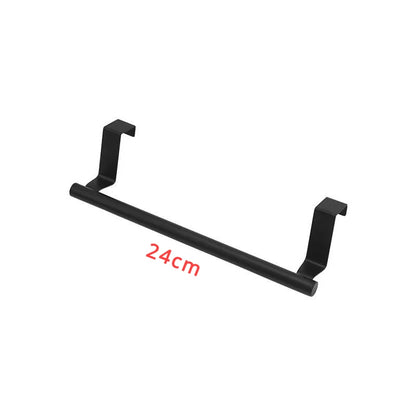 Over-Cabinet Steel Towel Rod and Rack Organizer for Bathroom Storage - Punch-Free Design