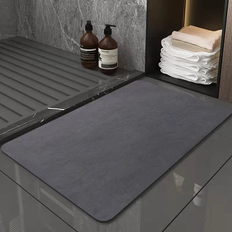 Ultra-Absorbent Non-Slip Bath Mat and Entrance Rug with Rubber Backing for Bathroom, Kitchen, and Toilet Areas