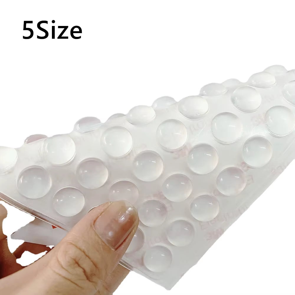 100-Piece Self-Adhesive Rubber Door Stoppers and Cabinet Bumpers - Silicone Furniture Cushion Protective Pads