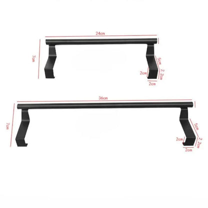 Over-Cabinet Steel Towel Rod and Rack Organizer for Bathroom Storage - Punch-Free Design