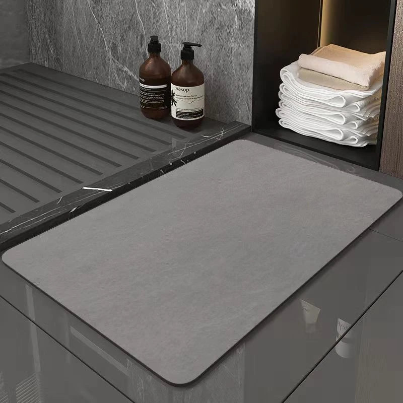 Ultra-Absorbent Non-Slip Bath Mat and Entrance Rug with Rubber Backing for Bathroom, Kitchen, and Toilet Areas
