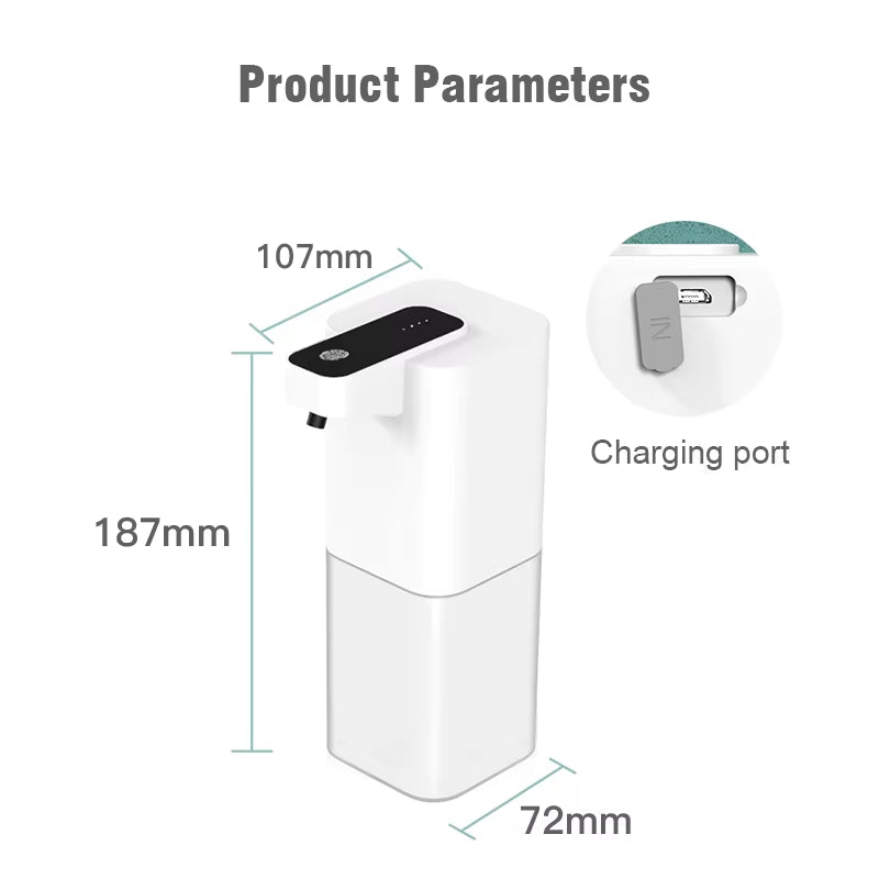 Automatic Touchless Liquid Soap Dispenser with Infrared Sensor - Smart Foam Machine with USB Charging