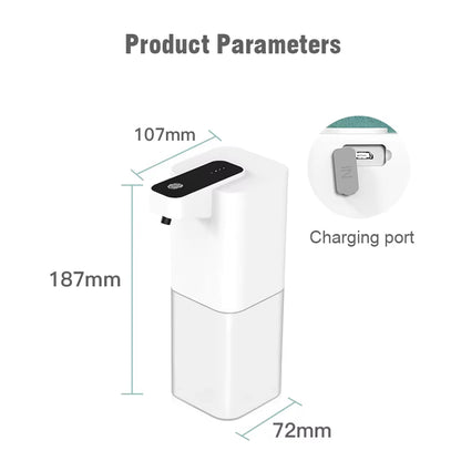 Automatic Touchless Liquid Soap Dispenser with Infrared Sensor - Smart Foam Machine with USB Charging
