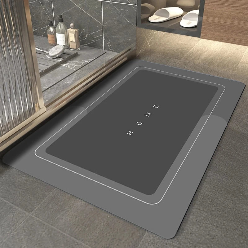 Ultra-Absorbent Non-Slip Bath Mat and Entrance Rug with Rubber Backing for Bathroom, Kitchen, and Toilet Areas