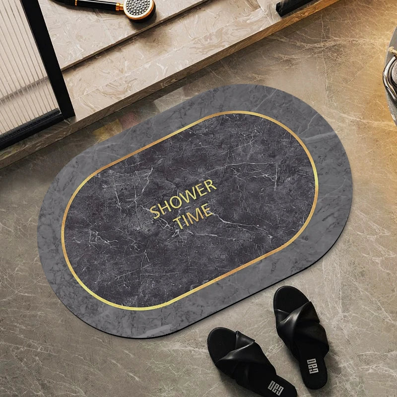 Ultra-Absorbent Non-Slip Bath Mat and Entrance Rug with Rubber Backing for Bathroom, Kitchen, and Toilet Areas