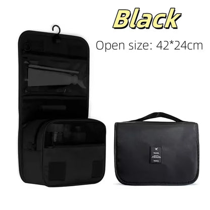 Premium Waterproof Travel Makeup Bag and Toiletries Organizer with Hook for Women