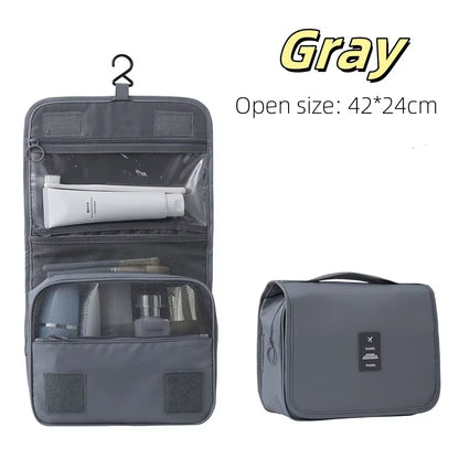 Premium Waterproof Travel Makeup Bag and Toiletries Organizer with Hook for Women