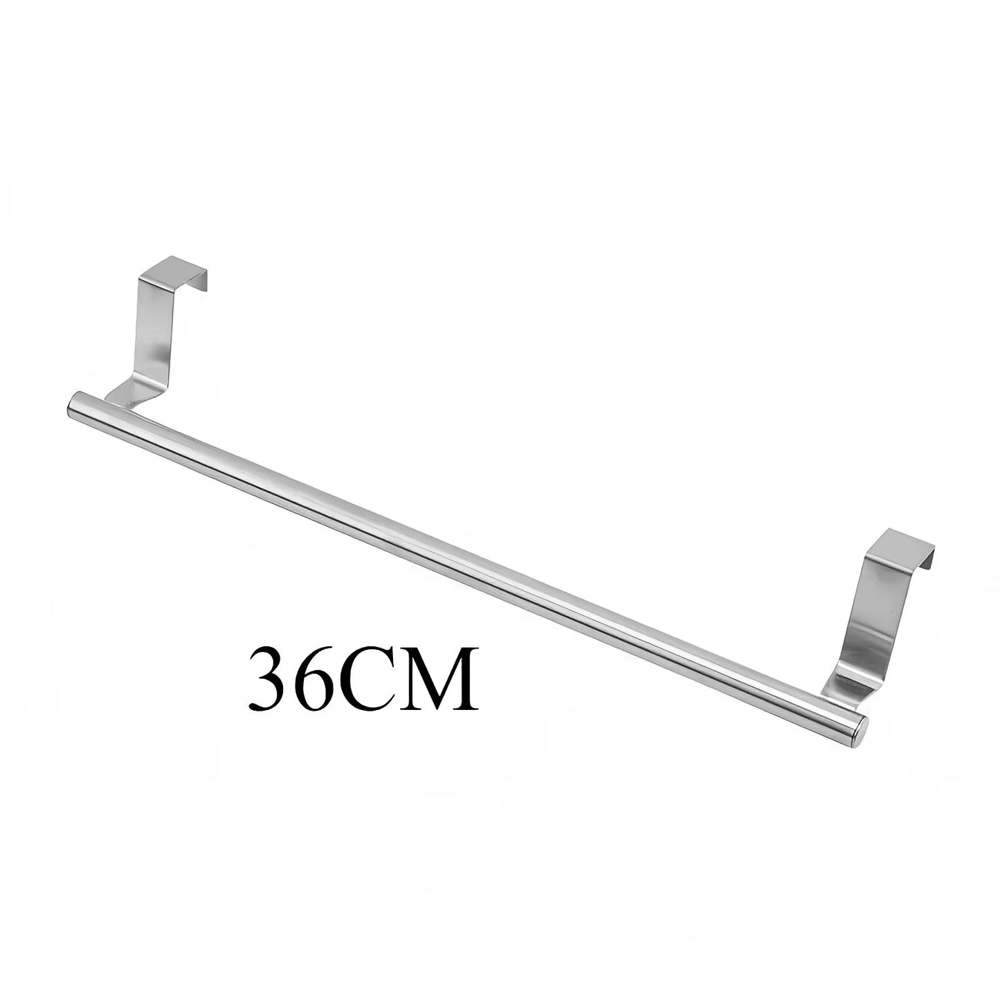 Over-Cabinet Steel Towel Rod and Rack Organizer for Bathroom Storage - Punch-Free Design