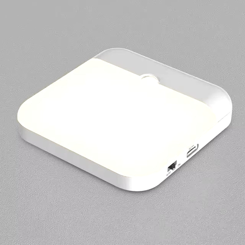 Wireless LED Motion Sensor Night Light - Rechargeable Type C Cabinet and Staircase Lamp for Kitchen and Wardrobe