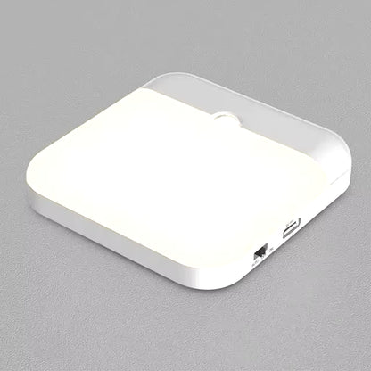 Wireless LED Motion Sensor Night Light - Rechargeable Type C Cabinet and Staircase Lamp for Kitchen and Wardrobe