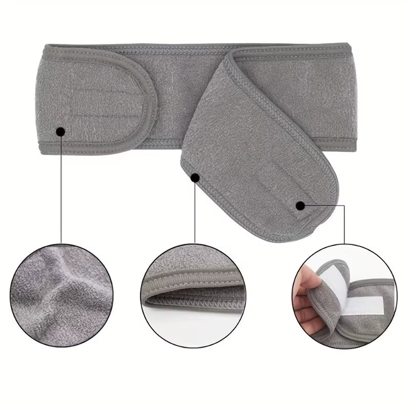 Adjustable Wide Headband for Women - Ideal Cosmetic Accessory for Yoga, Sports, Spa, Bath, Shower, Makeup, and Skincare Routine