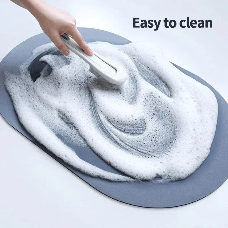 Ultra-Absorbent Non-Slip Bath Mat and Entrance Rug with Rubber Backing for Bathroom, Kitchen, and Toilet Areas