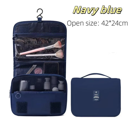 Premium Waterproof Travel Makeup Bag and Toiletries Organizer with Hook for Women