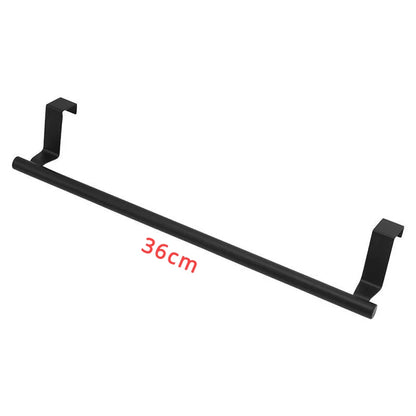 Over-Cabinet Steel Towel Rod and Rack Organizer for Bathroom Storage - Punch-Free Design
